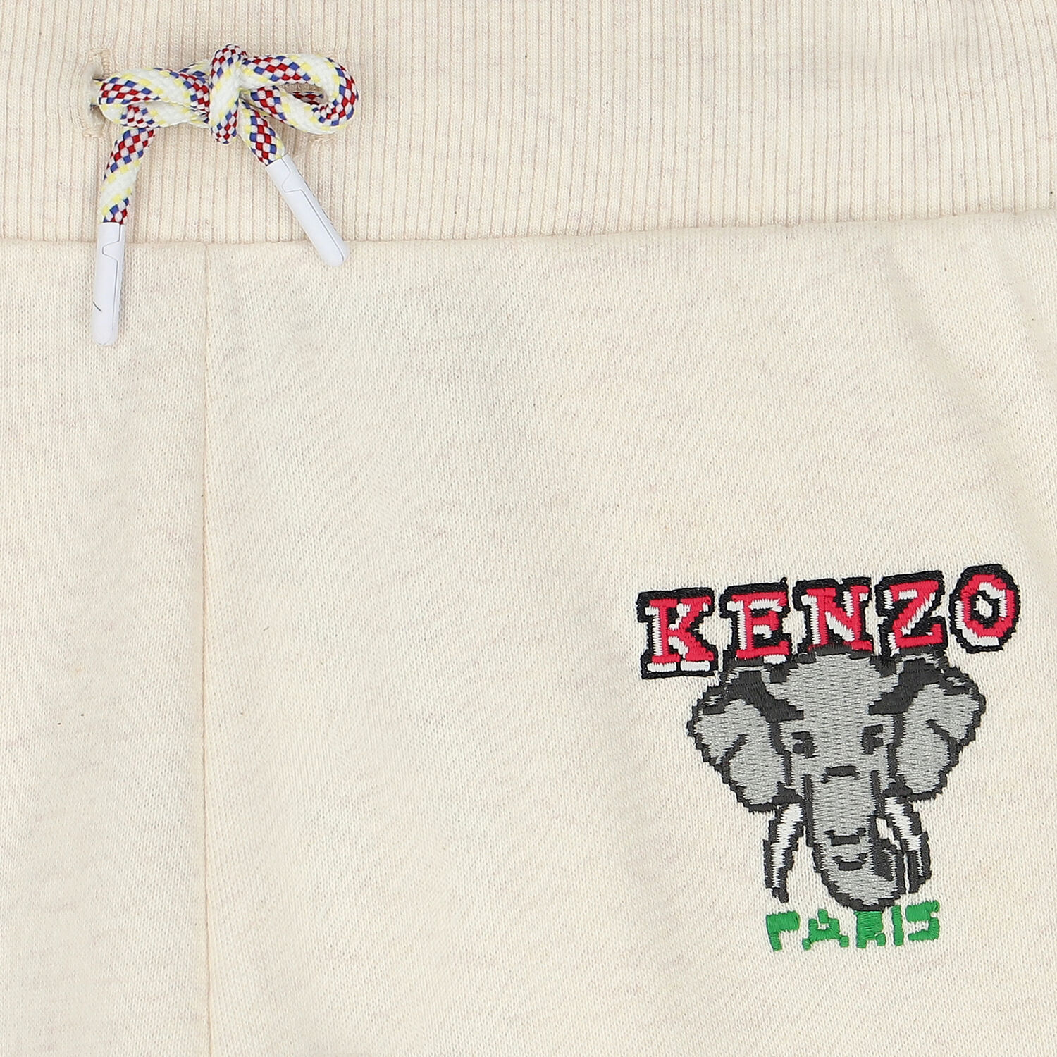 بنطلون بنات رياضي بالشعار باللون العاجي, 1, hi-res